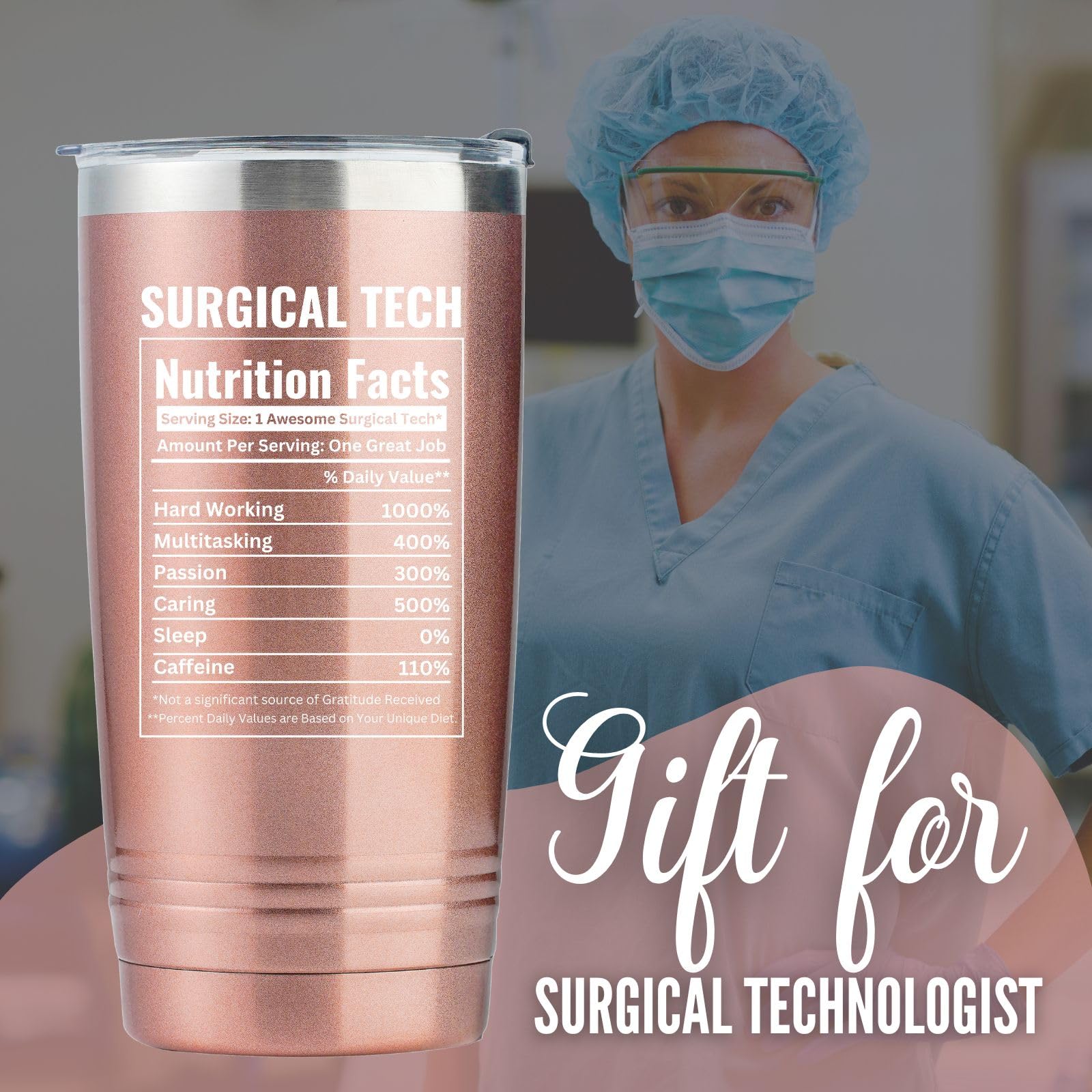 Onebttl Surgical Tech Gifts, 20oz Stainless Steel Travel Tumbler