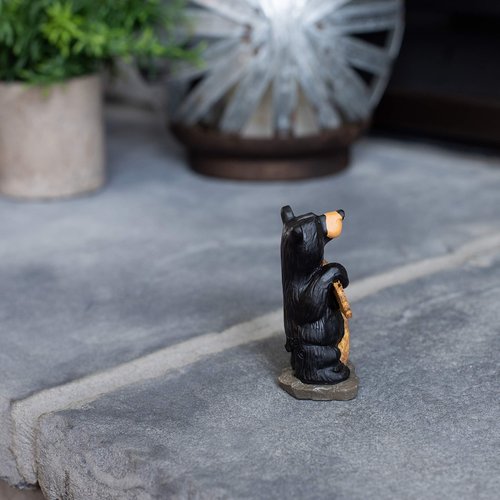 DEMDACO Bearfoots by Jeff Fleming Don't Feed The Bears Mini Black Bear 3 x 2 Hand-cast Resin Figurine Sculpture