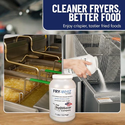 Fry-Whiz 1 Gallon Deep Fryer Cleaner - Commercial Formula for Ovens, Grills & Griddles - No Boil Out Required - Removes Carbon, Grease & Rust - Non-Foaming Food Service Supply
