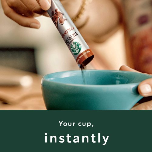 Starbucks VIA Instant Coffee Packets, Single Serve, Dark Roast Coffee, Italian Roast, 96 Packets