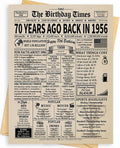 Happy 70th Birthday Card - Unique & Funny Gifts for Him/Her | Celebrate 70 Years Since 1956