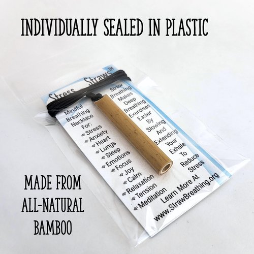 40-Pack Stress Straws Wholesale Version Mindful Breathing Necklaces