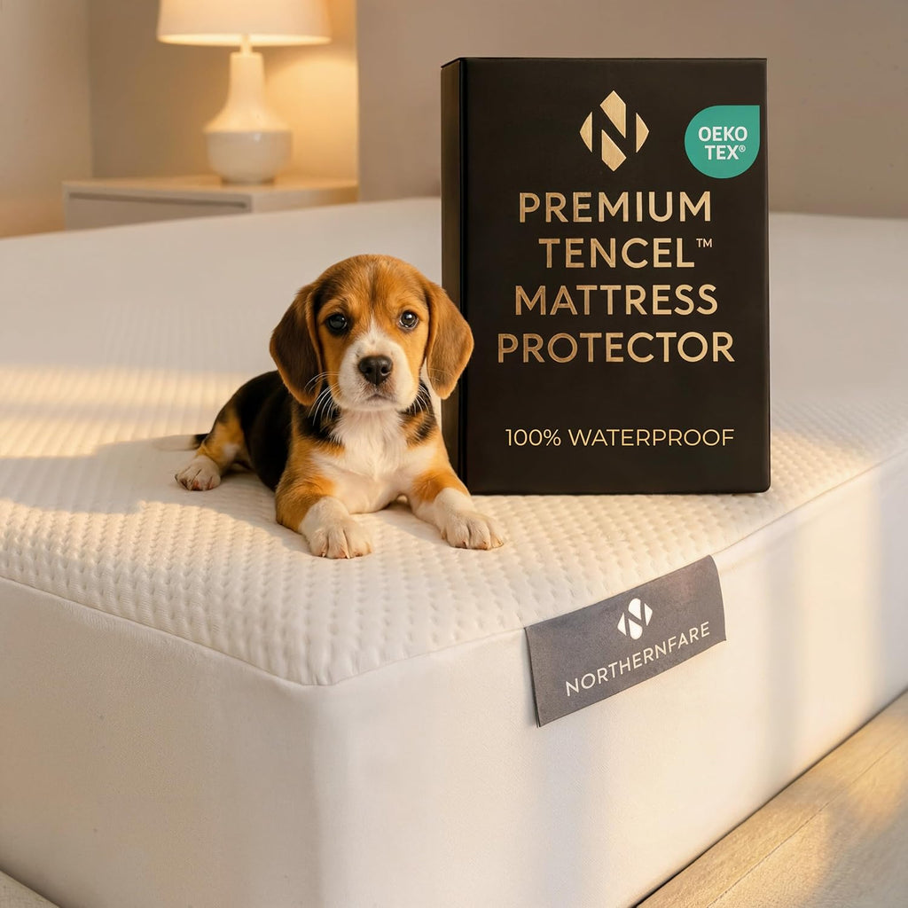 Skiennix Queen Size Mattress Protector - 100% Waterproof Tencel Cover | Cooling & Hypoallergenic Fitted Pad