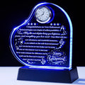 YWHL Retirement Gifts for Men Women 2025 Happy Retirement Gifts with LED Base Crystal Heart Farewell Retired Plaque Keepsakes Gift for Retiree Teacher Police Firefighter Nurse Coworker Doctor Friends