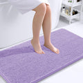 OLANLY Bathroom Runner Rugs - Soft Absorbent Chenille Bath Mat with Rubber Backing | 44x24, Lavender