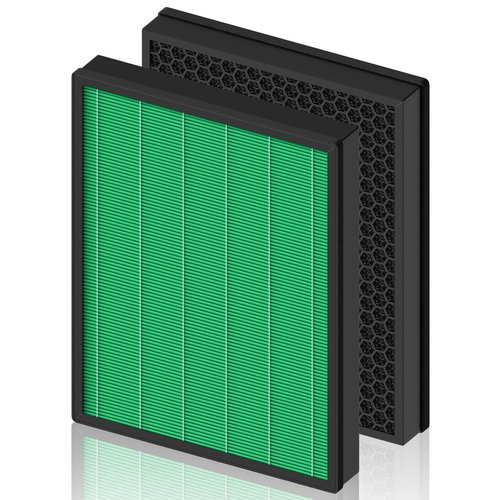 400/400S Replacement Filter for Coway AIRMEGA Max2 400 400S 400(G) 400S(G) Air Purifier, Max2 Green True HEPA and Active Carbon Filter Set, AP-2015-FP, 2 Pack