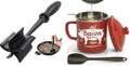 Skiennix Meat Chopper - Efficient Black Design with 46OZ Red Bacon Grease Container