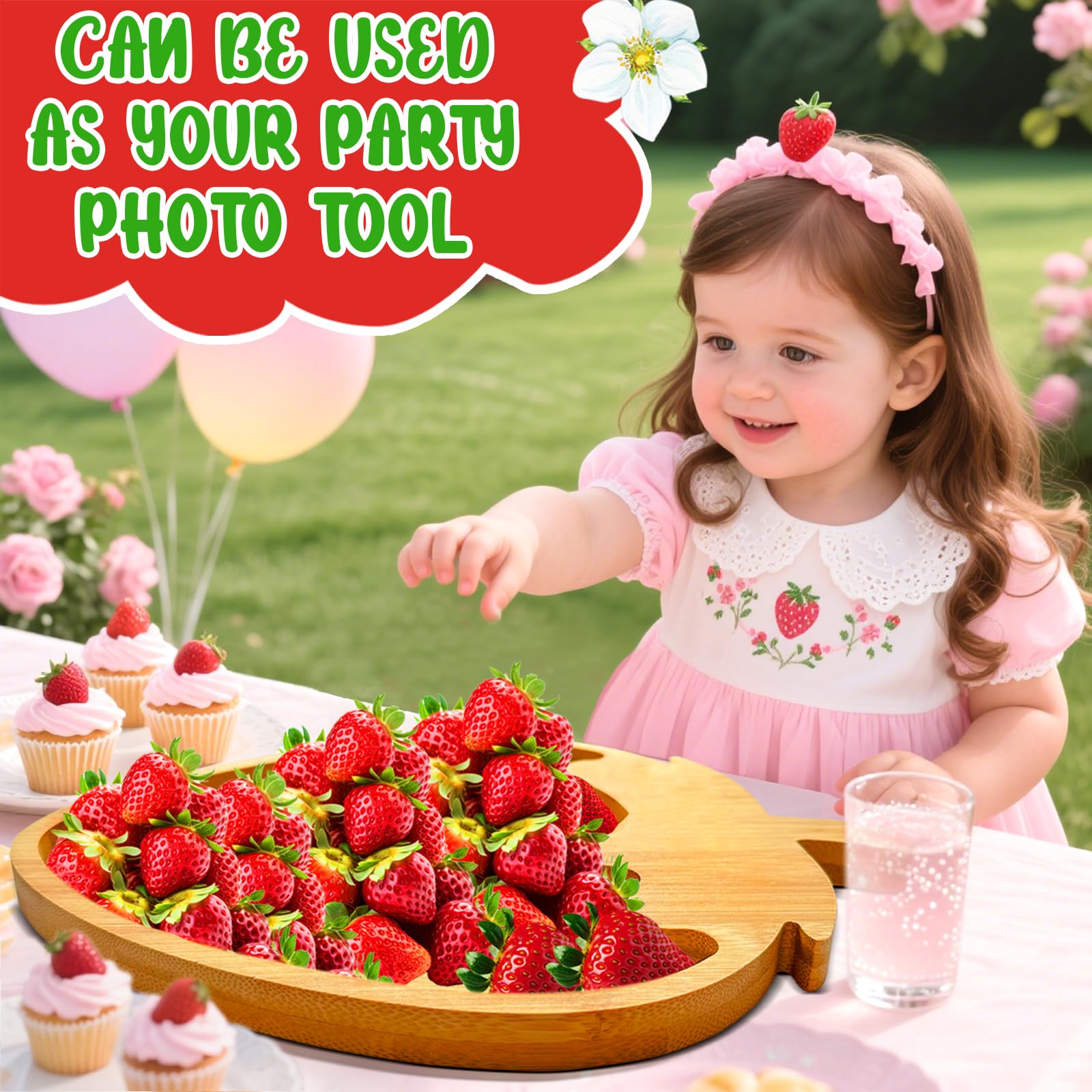 1 PCS Wooden Bow Party Decoration Bowtie Charcuterie Board with 4 PCS Large Pink Bow Balloons Baby Girl Birthday Serving Tray Coquette Fillable Food Platter Foil Balloons for Baby Shower Wedding Party