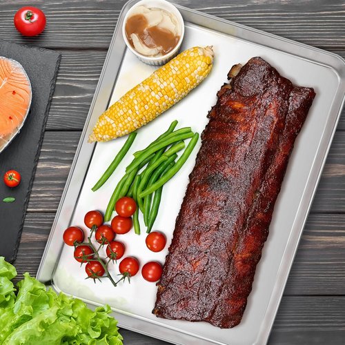 E-far Stainless Steel Baking Sheet Set - 20”x14” Cookie Sheet with Cooling Rack | Dishwasher Safe