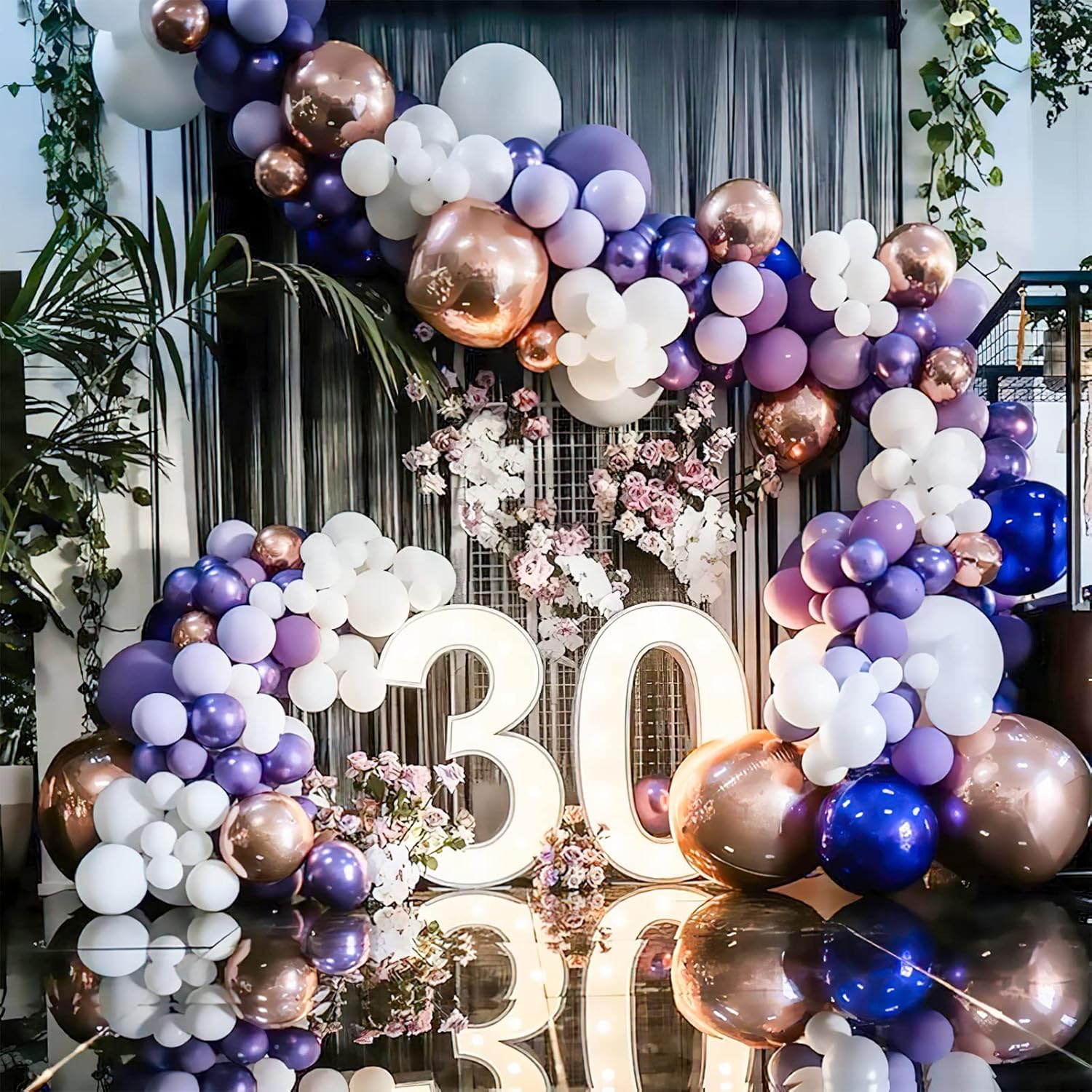 PartyWoo Metallic Purple Balloons - 50 Pcs Mini Chrome Latex Balloons for Celebrations | 5 Inch