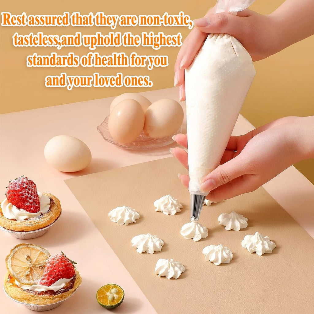 Skiennix Disposable Piping Bags - Thickened Design for Cake Decorating | 16-Inch, 500 Pcs