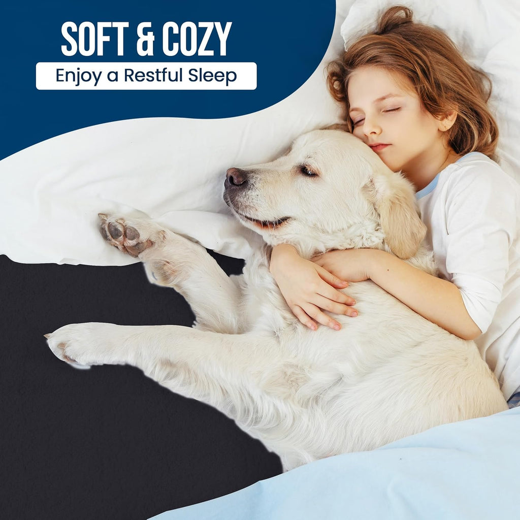 Utopia Bedding Full Size Mattress Protector - Waterproof Terry Cover with Deep Pockets | Soft & Breathable Black