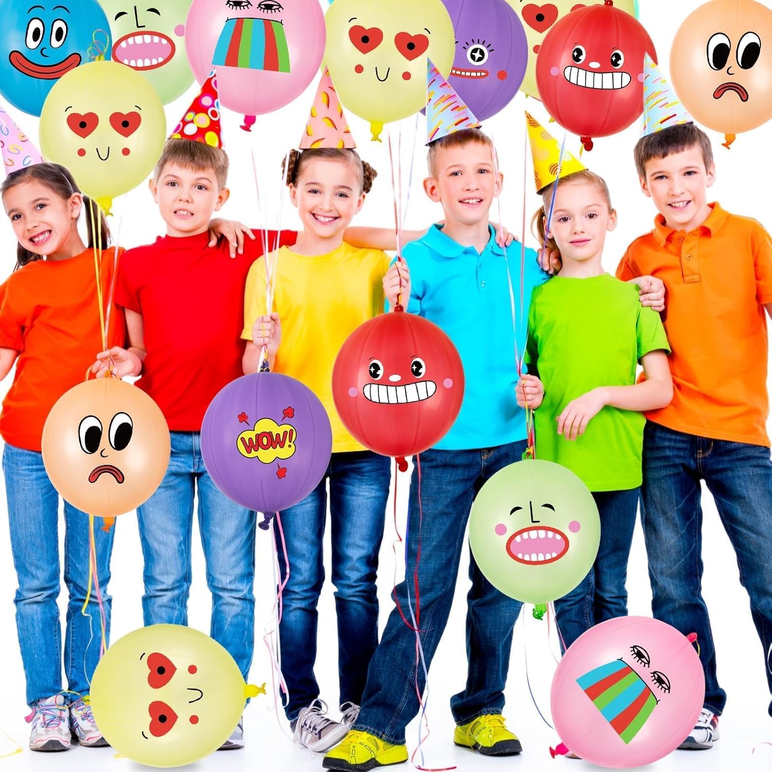 VABAMNA Punch Balloons - 30 Pack Neon Party Favors for Kids | 18 Inch Birthday Game Supplies