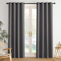 NICETOWN Room Darkening Curtains - Grey Drapery Panels, 2-Pack | W52 x L84 for Ultimate Light Control
