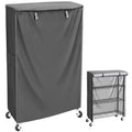 MOLLYAIR Heavy Duty 600D Wire Shelving Cover 36" x 18" x 72" - Grey Storage Rack Protector - Modern Fabric Shroud for Pantry, Laundry Room, and Basement