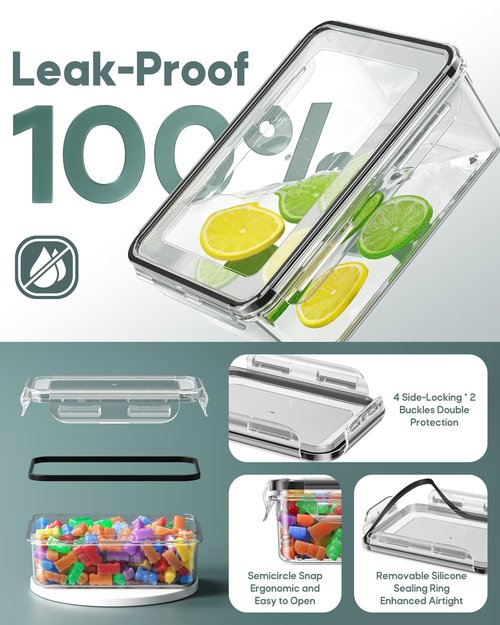 70 PCS Food Storage Containers with Lids Airtight, (35 Lids & 35 Containers) Leak proof Containers Set for Kitchen, Meal Prep, BPA-Free, PVC-Free Plastic, Microwave/Dishwasher Safe, Extra Labels & Pen