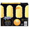 Swiffer 360 duster handle with refills, plastic handle, fleece fiber head, yellow, 14 count