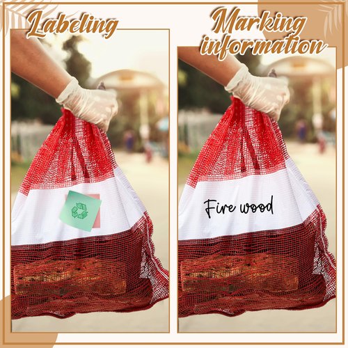 GliCraft 60 Pcs Onion Bags Reusable Mesh Produce Storage with Drawstring Firewood Bags Onion Potato Storage Sacks for Garden Vegetable Fruit Produce Packaging Supplies (22 x 24 Inch)