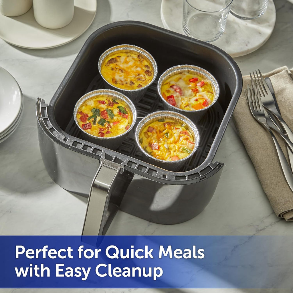 Reynolds Kitchens Air Fryer Cups - Oven-Safe Meal Prep Containers for Picky Eaters | 10 Pack, 8 fl oz