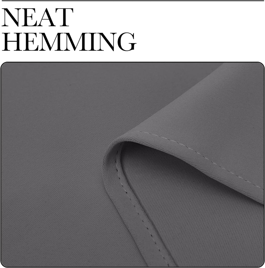 NICETOWN Thermal Insulated Blackout Curtains - Grommet Top Drapes for Hall | 2 Panels, Grey, W42 x L95 Inches