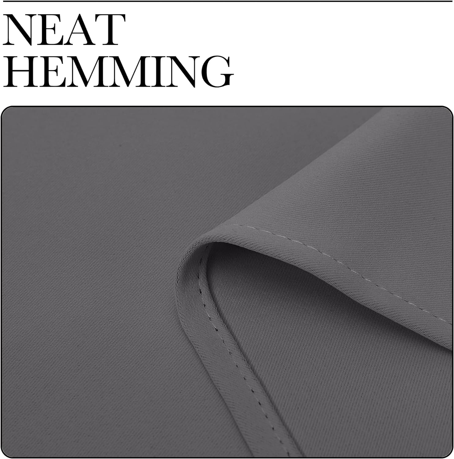 NICETOWN Thermal Insulated Blackout Curtains - Grommet Top Drapes for Hall | 2 Panels, Grey, W42 x L95 Inches