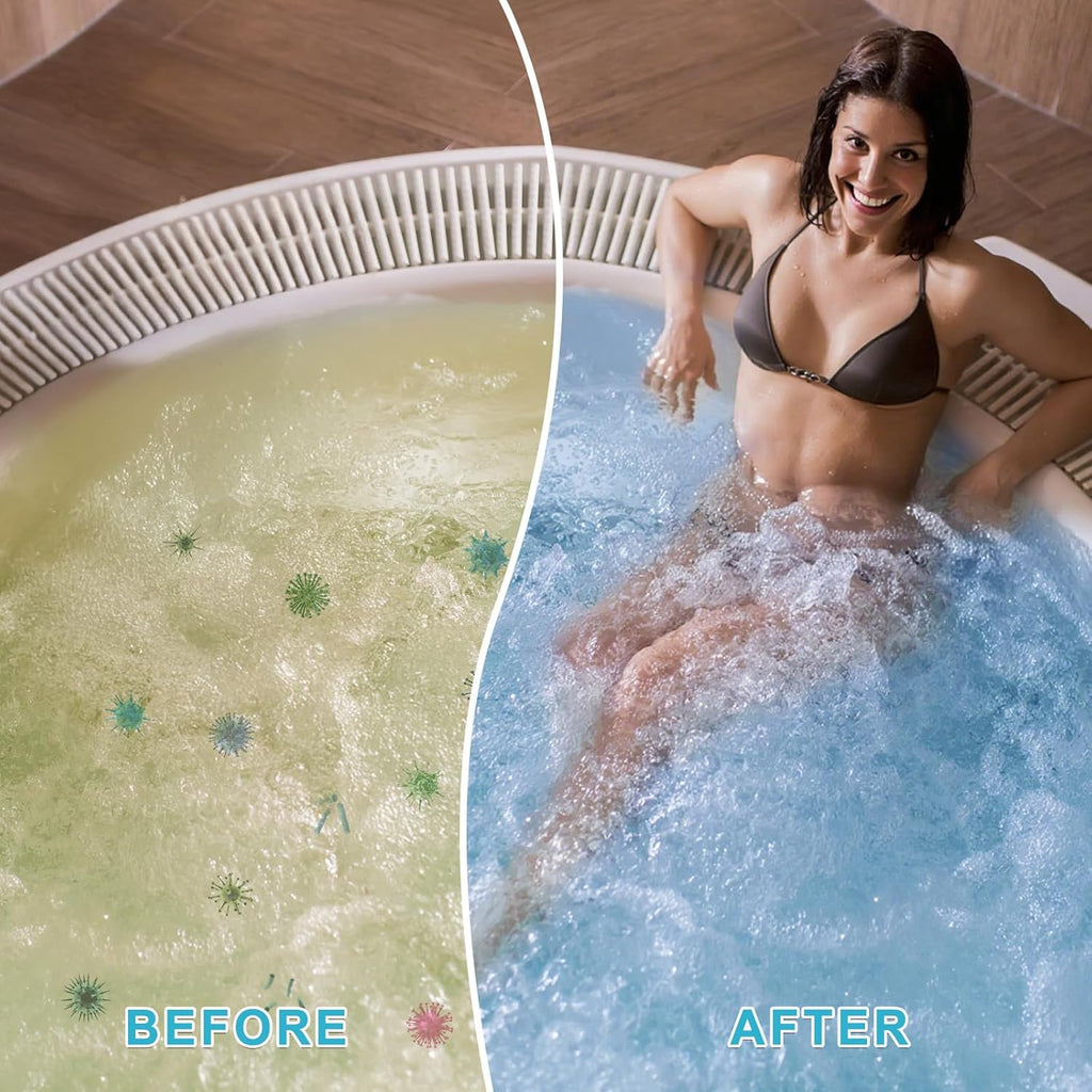 Skiennix Bromine Tablets - 1.2LB Hot Tub Tablets for Soft Water Feel | No Chlorine Odor Alternative