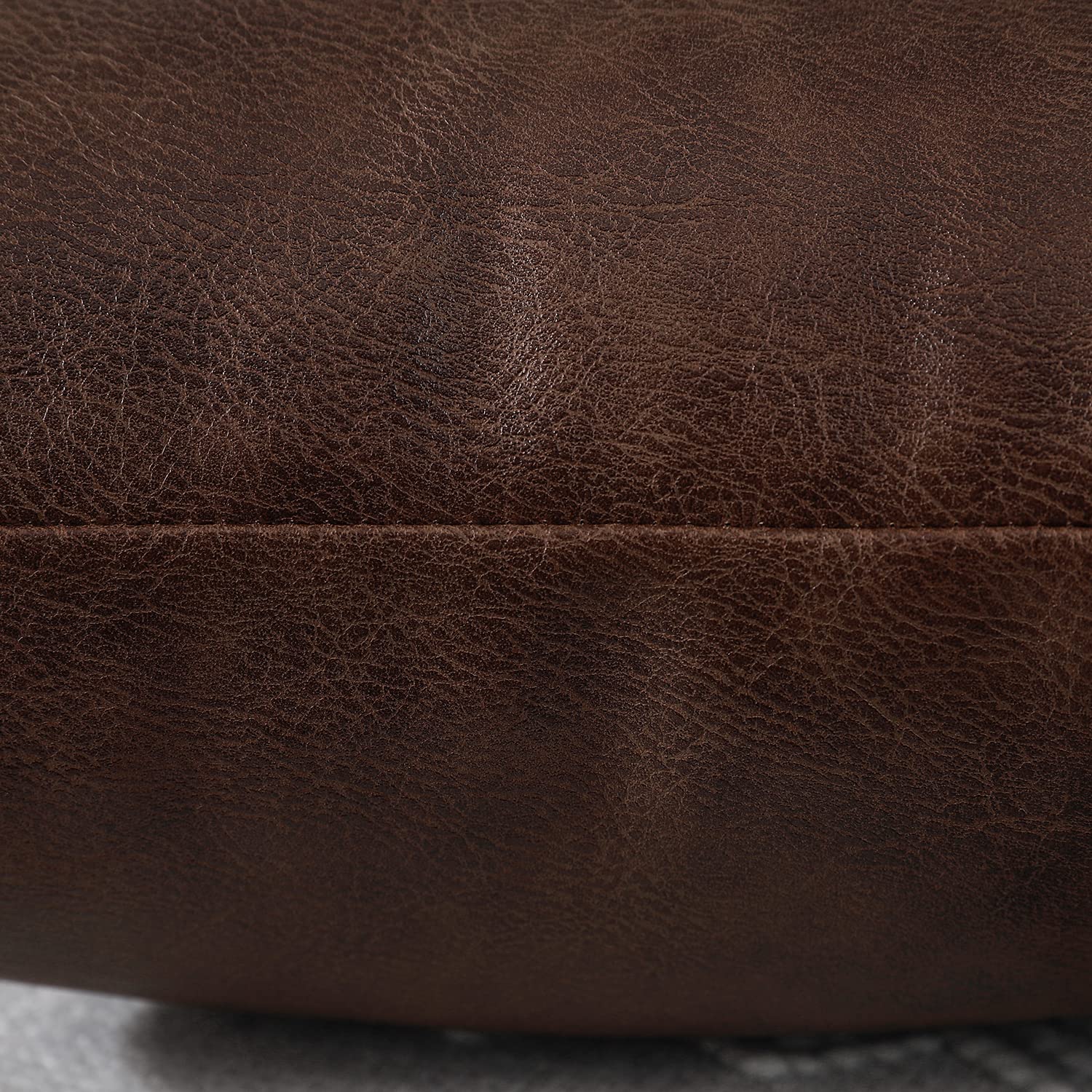 PANOD Decorative Lumbar Throw Pillow Covers 14 x 36,Premium Faux Leather Long Pillow Covers Cushion Case for Farmhouse Sofa Couch Bed Livingroom,Modern Boho,Vegan Dark Brown
