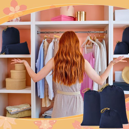Nuogo 30 Pcs Adult Game Toy Storage Bags 3 Sizes Microfiber Drawstring Bag Adjustable Toys Organizer Foldable Ditty Bag Pouch for Jewelry Cosmetic(Blue)