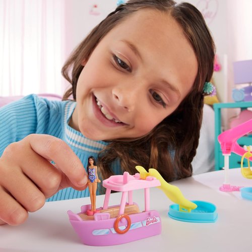 Barbie Mini Playsets - Dream Boat Toy Vehicle with Color-Change Surprise & 1.5-Inch Doll