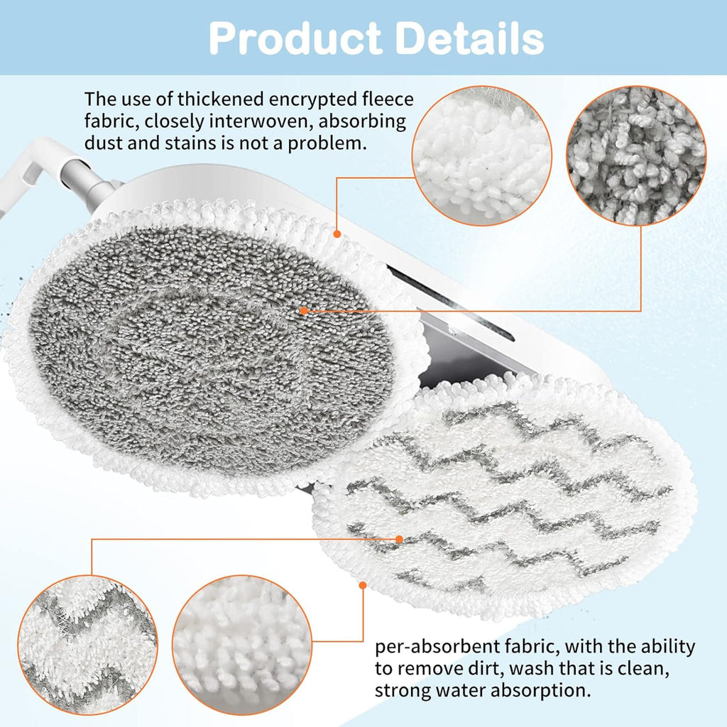 Shark S7001 Steam Mop Pads - 10 Pack Replacement Pads for S7001, S8201, S7000 Series | Enhanced Scrubbing Power