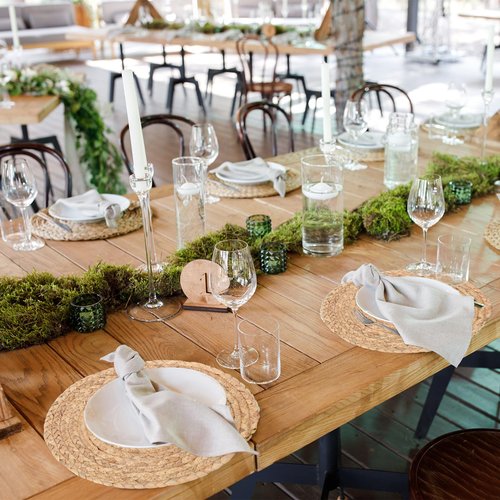 FoldTier 40 Pcs Round Placemats Bulk Plate Chargers Set 11.8 Inch Woven Placemat Rustic Braided Straw Rattan Charger Natural Water Hyacinth Place Mat for Wedding Party Table Single Tableware Use
