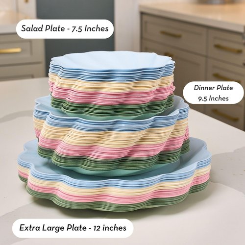 Sophistiplate Eco-Friendly Compostable Dinner Plates - Made of Bamboo Wood Fiber, and Sugarcane- Biodegradable and Disposable Party Plates- Sturdy & Heavy Duty - Pack of 16