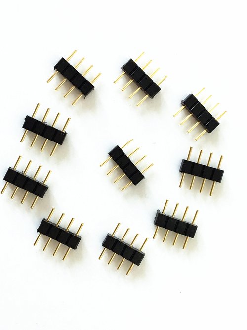 HUALAND RGB 4 Pins White RGB LED Splitter Cable LED Strip Connector 8 Way Splitter Y Splitter for One to Eight RGB 5050 3528 LED Light Strips with,RGB Extension Cable，1m RGB Wire