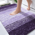 OLANLY Bathroom Rugs | Extra Soft Microfiber Bath Mat 34x21 - Quick Dry, Rubber Backing, Violet