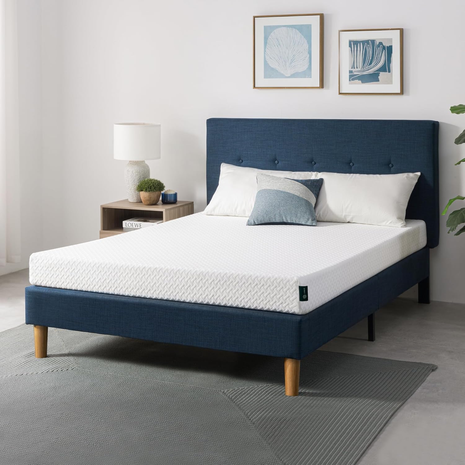 Zinus 6 Inch Full Memory Foam Mattress - Cooling Essential Design, Medium Feel, Fiberglass Free