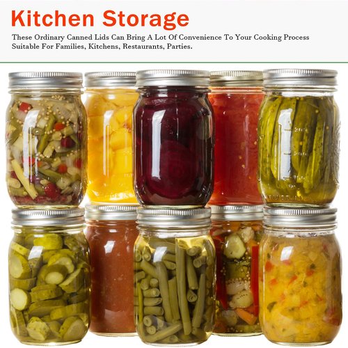 168Pcs Regular Mouth Mason Jar Canning Rings, Replacement Rings or Tops Durable & Rustproof Tinplate Metal Bands/Rings for Mason Jar (Silver/70 MM)