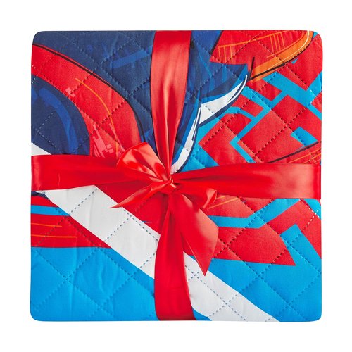 Miles Morales Bedspread Set for Kids - Bundle with Spiderman Quilted Bedspread for Twin Bed Plus Stickers, More | Spiderverse Twin Bedding for Boys
