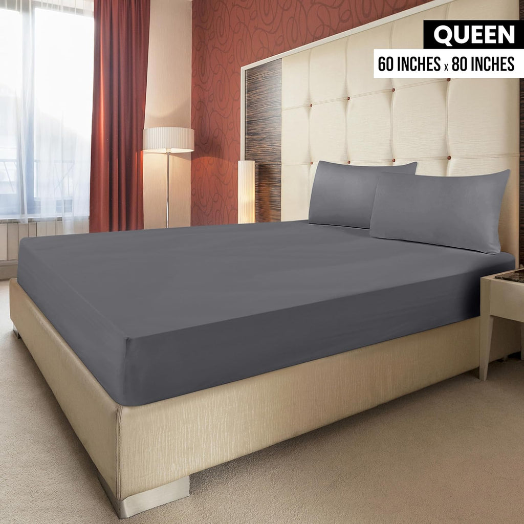 Utopia Bedding Queen Fitted Sheets - Soft Brushed Microfiber | Deep Pockets, Fade Resistant (Grey, 2-Pack)