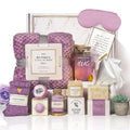 AHAGIFTREE Gift Baskets For Women,12PC Birthday Gifts,Mother's Day Thinking Of you Gifts for Women,Care Package,Grief,Sympathy,thank you,Condolences (Purple)