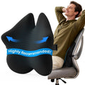 Benazcap Lumbar Pillow, Back Support for Office Chair, Car Seat, Sofa, Travel, Ergonomic Multi-Region Memory Foam & Adjustable Straps, Lower Back Pain Relief and Improved Posture Effectively, Black