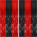 Skiennix Party Backdrop Streamers - 2 Pack Metallic Tinsel Curtains for Birthday & Holiday Decor