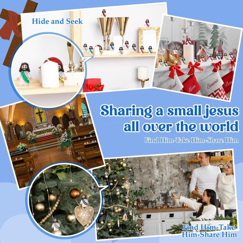 Bememo Mini Jesus Figures - 100 Pcs Original Design for Sunday School & Baptism Gifts | Religious Party Favors