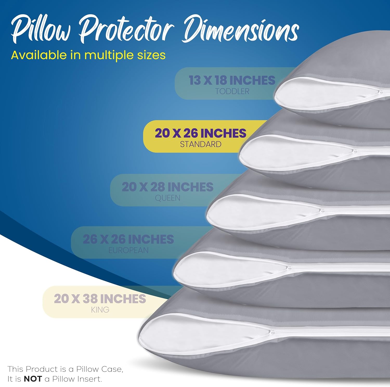 Utopia Bedding Waterproof Pillow Protectors - Bed Bug & Dust Mite Proof | Standard Size Set of 4, Gray