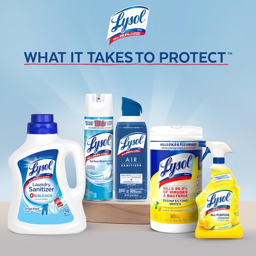 Lysol All-Purpose Cleaner Spray - Multi-Purpose Disinfectant for Kitchen & Bathroom | Lemon Breeze, 32oz (Pack of 4)