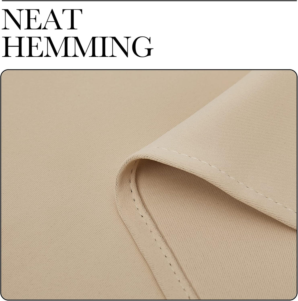 NICETOWN Room Darkening Grommet Panels - 90-Inch Baby Room Curtains in Biscotti Beige (1 Pair)