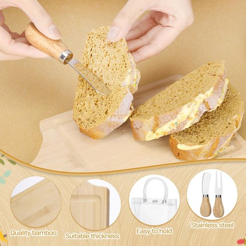110PCS Baby Shower Prizes for Game Winners 12 Sets Baby Shower Gifts Bamboo Cheese Board Spoon Towel Artificial Eucalyptus Stems Thank You Card Gift Bag for Baby Bridal Shower Wedding Favors