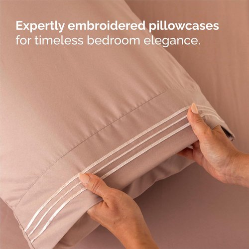 King Size 4-Piece Sheet Set - Ultra-Soft & Cooling Bed Sheets | Hotel Luxury Bedding - Mauve