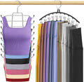Skiennix Legging Hangers - Space-Saving Closet Organizer with 10 Clips & Tank Top Hanger | 2 Pack