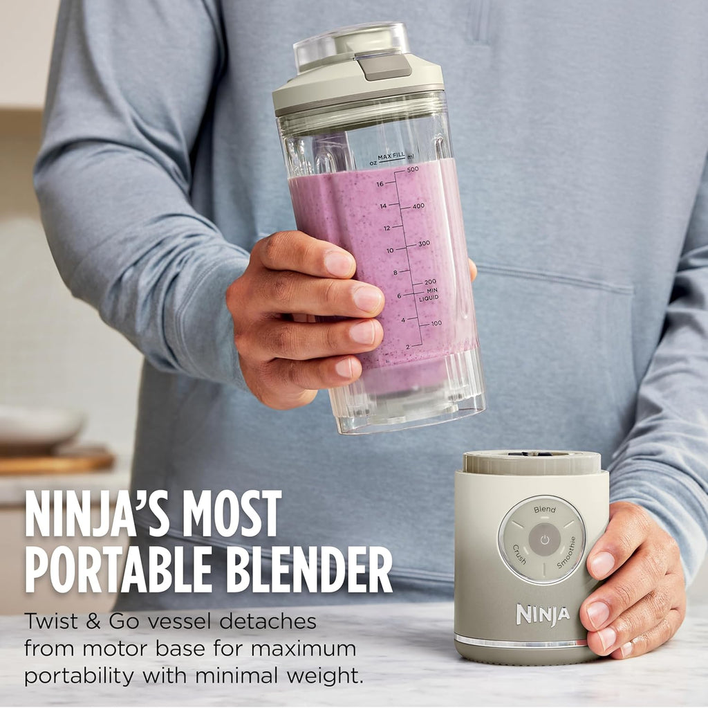 Ninja Blast Max Portable Blender - Cordless Personal Smoothie Maker with 3 Programs | 22 oz Lavender Vessel