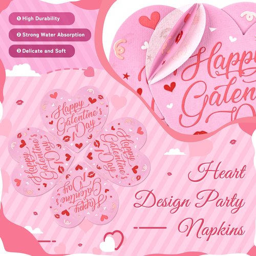 109PCS Happy Galentine's Day Party Supplies,Pink Love Heart Disposable Paper Plates Napkins Cups Forks Dinnerware for 24 Guest,Galentines Banner Balloons for Valentine's Day Anniversary Decorations